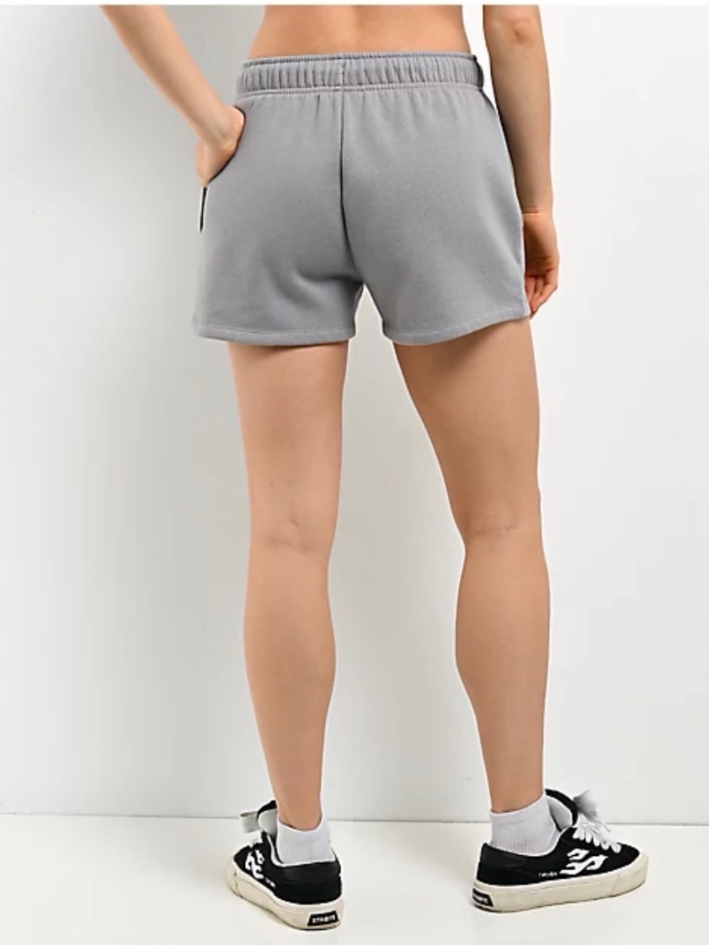 Zumiez Gray Athletic Shorts with Orange Graphic - Picture 2 of 4
